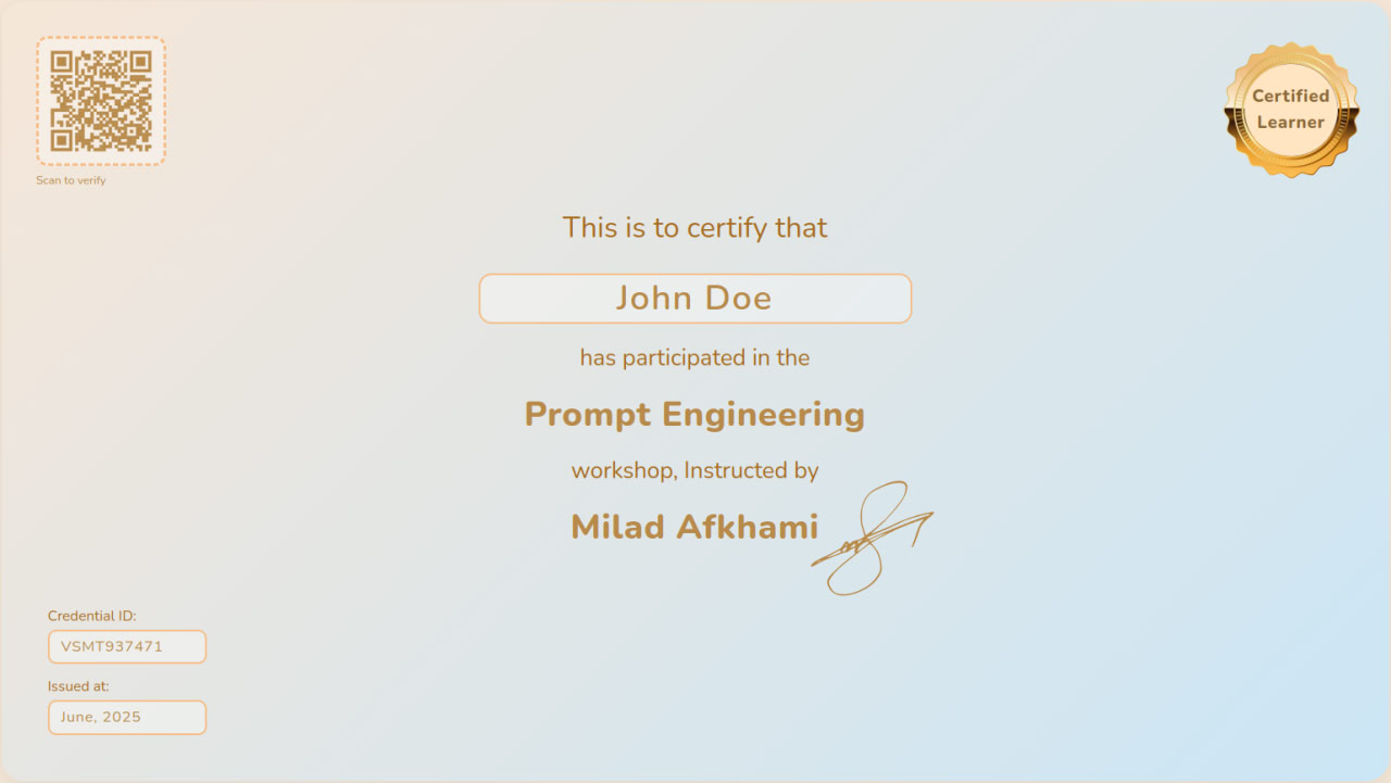 Certificate of Completion